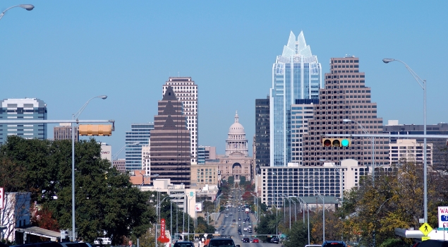 Downtown Austin Texas as seen from South Congress
